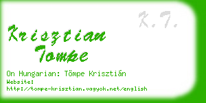 krisztian tompe business card